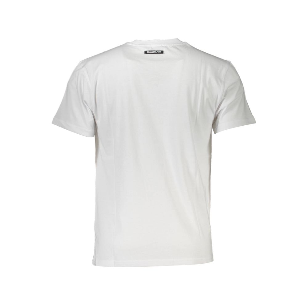 Cavalli Class Weißes Baumwolle Männer T-Shirt