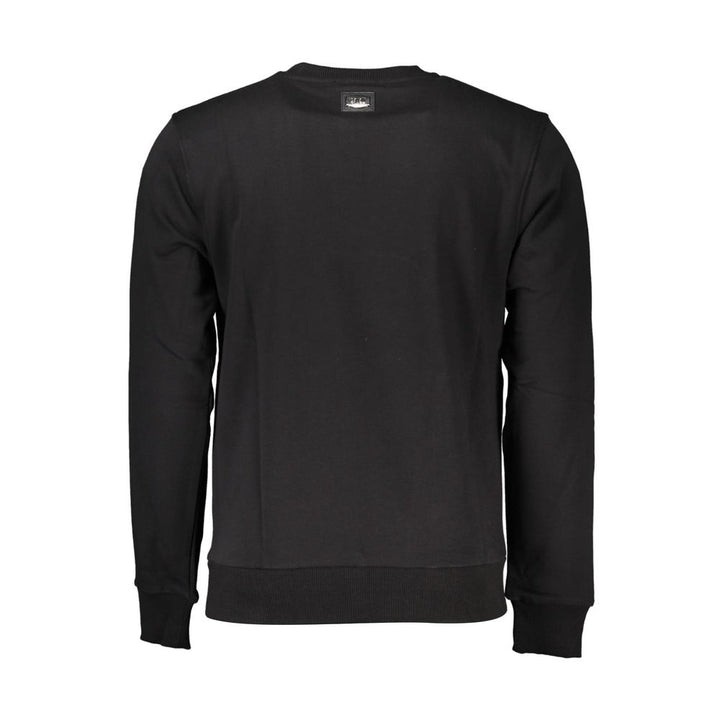 Cavalli Class Schwarzer Baumwollpullover für Männer