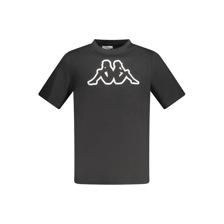 Kappa Schwarzes Baumwolle Männer T-Shirt