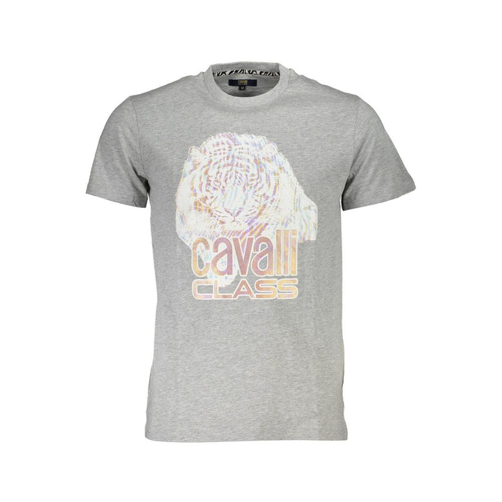 Cavalli Class T-Shirt aus grauer Baumwolle