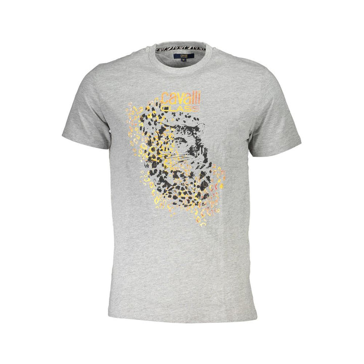 Cavalli Class T-Shirt aus grauer Baumwolle