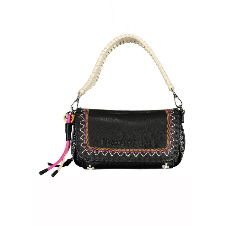 Desigual Schwarze Polyethylen-Handtasche