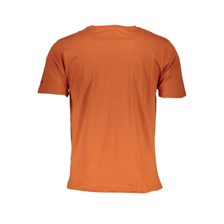 Gas Orangefarbenes T-Shirt aus Baumwolle