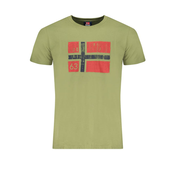 Norway 1963 T-Shirt aus grüner Baumwolle