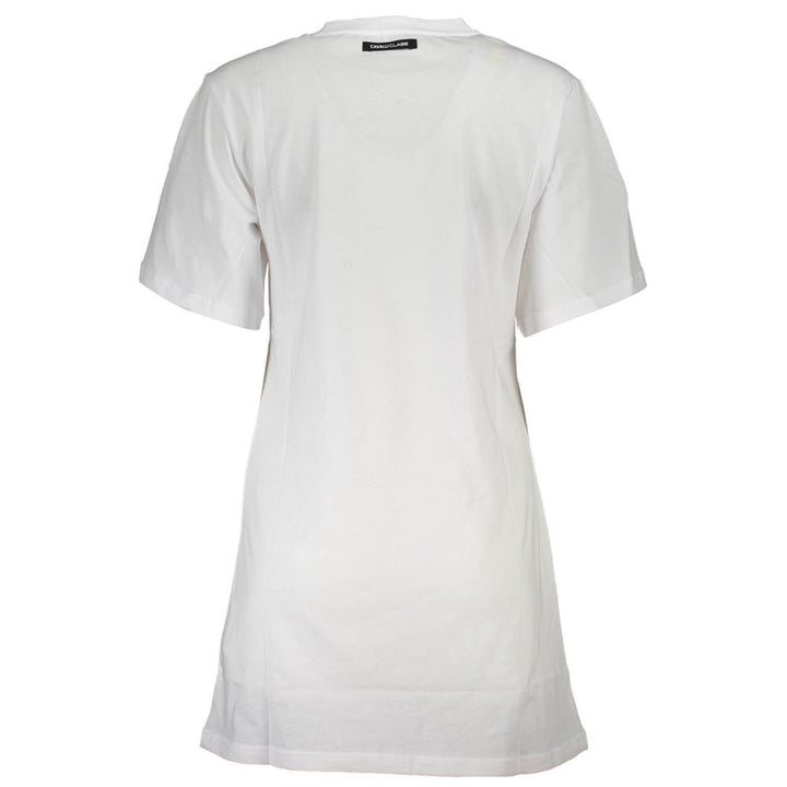 Cavalli Class Weißes Baumwoll-T-Shirt für Frauen