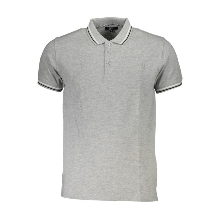 Cavalli Class Graues Baumwoll-Poloshirt