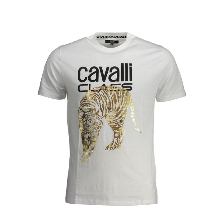 Cavalli Class T-Shirt aus weißer Baumwolle