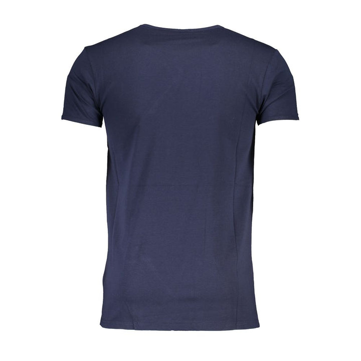 Cavalli Class T-Shirt aus blauer Baumwolle