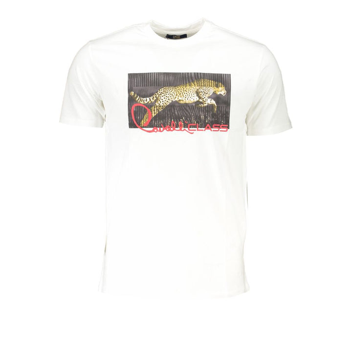 Cavalli Class T-Shirt aus weißer Baumwolle