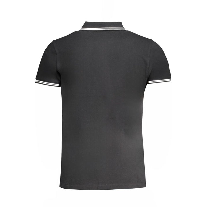 Cavalli Class Schwarzes Baumwoll-Poloshirt