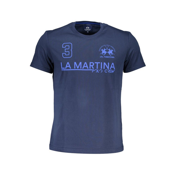 La Martina Blau Baumwolle Männer T-Shirt