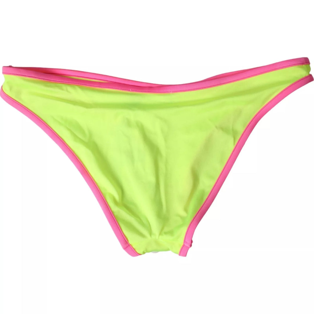 Gelb Rosa Nylon Badebekleidung Unterteil Beachwear Bikini