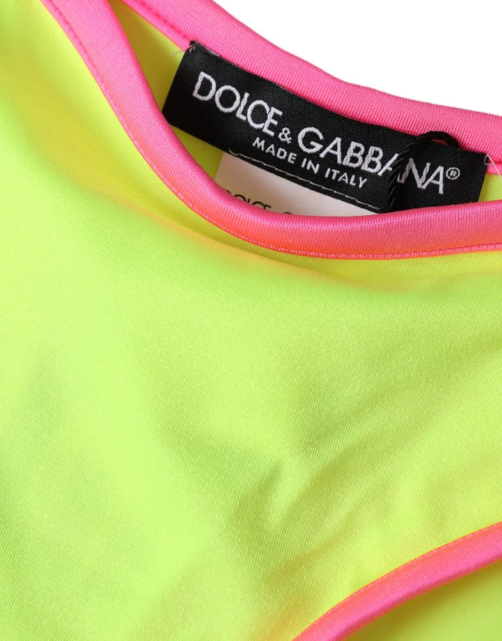 Gelb Rosa Nylon Badebekleidung Unterteil Beachwear Bikini