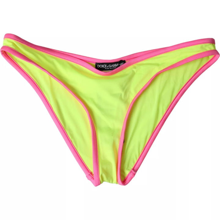 Gelb Rosa Nylon Badebekleidung Unterteil Beachwear Bikini
