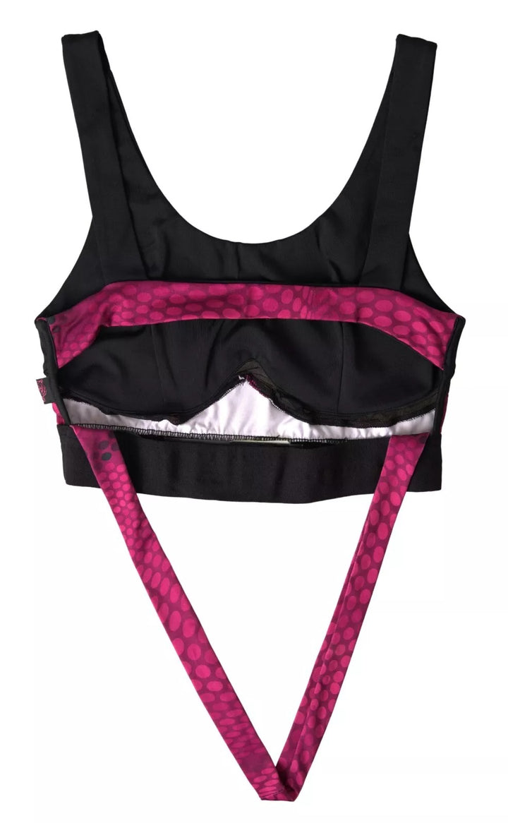 Schwarz Fuchsia Logo Athlet Hannah BH Unterwäsche