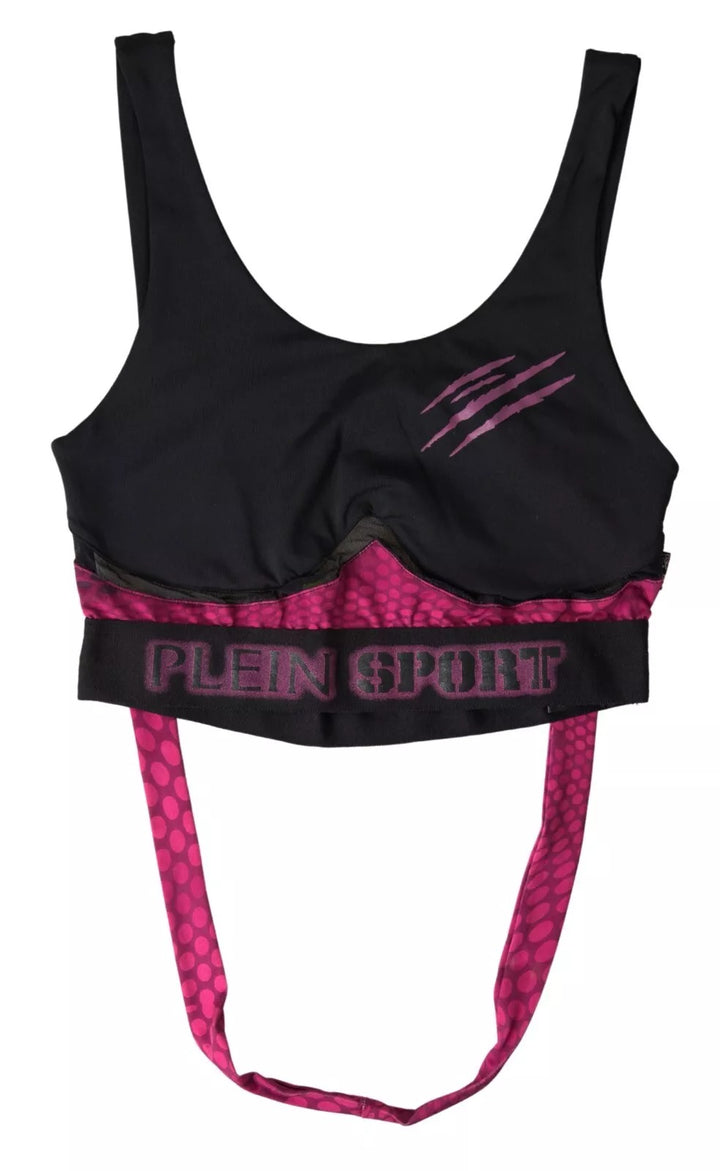Schwarz Fuchsia Logo Athlet Hannah BH Unterwäsche