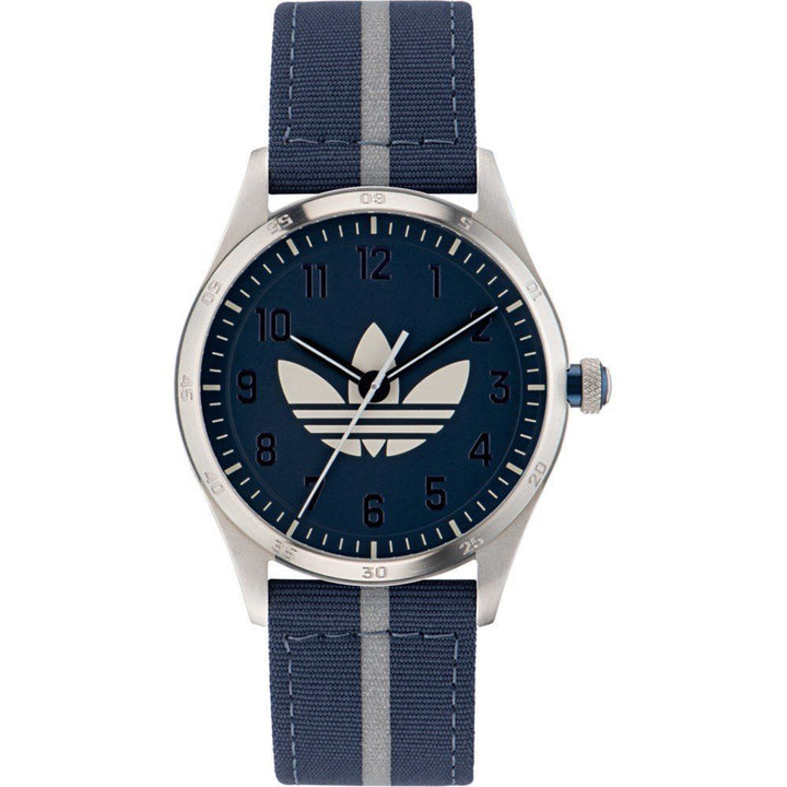 Blue fabric clock