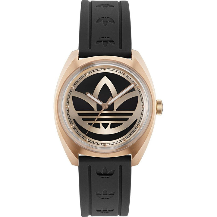 Black silicone watch