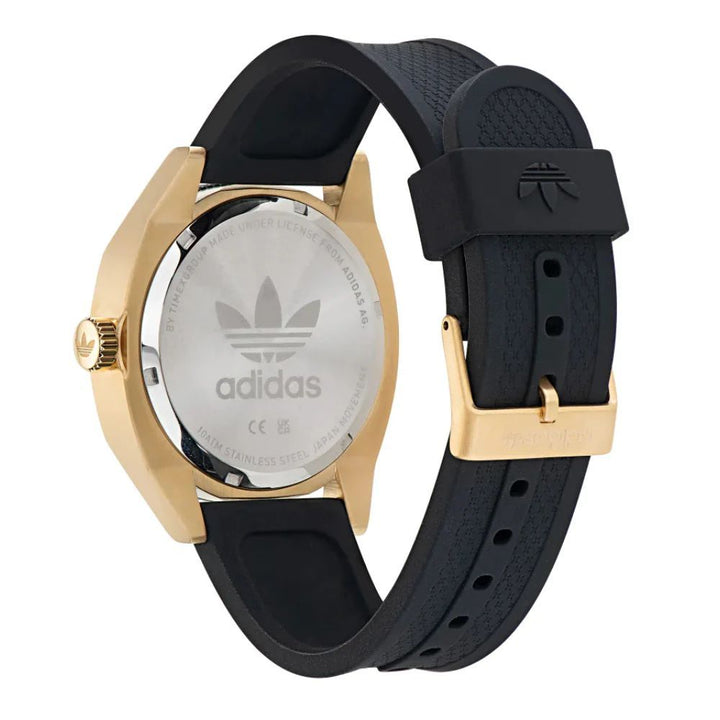 Black silicone watch