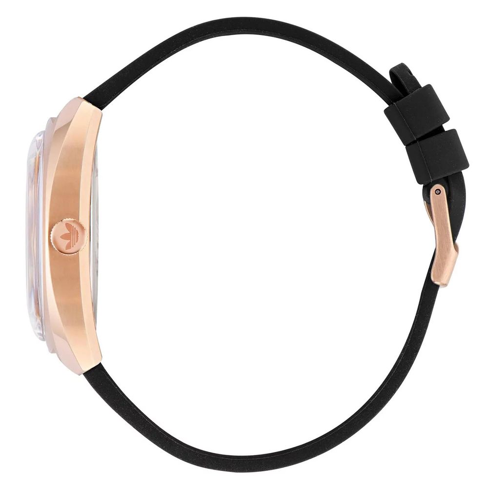 Black silicone watch