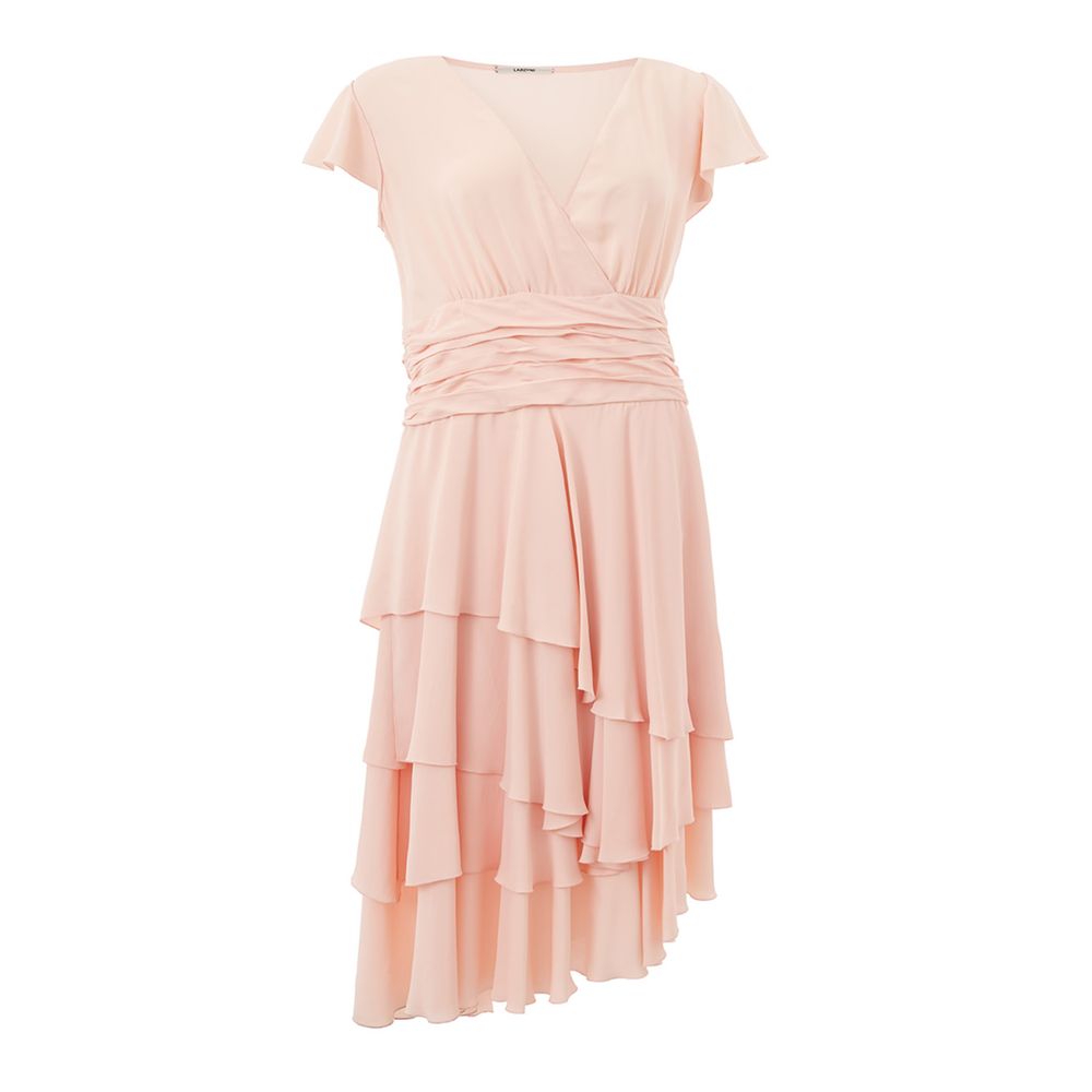 Elegant dress made of pink acetate
