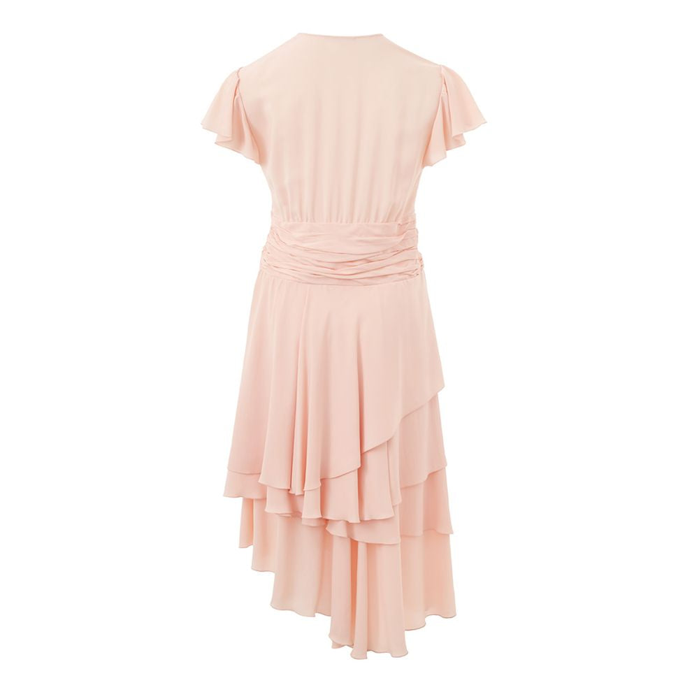 Elegant dress made of pink acetate