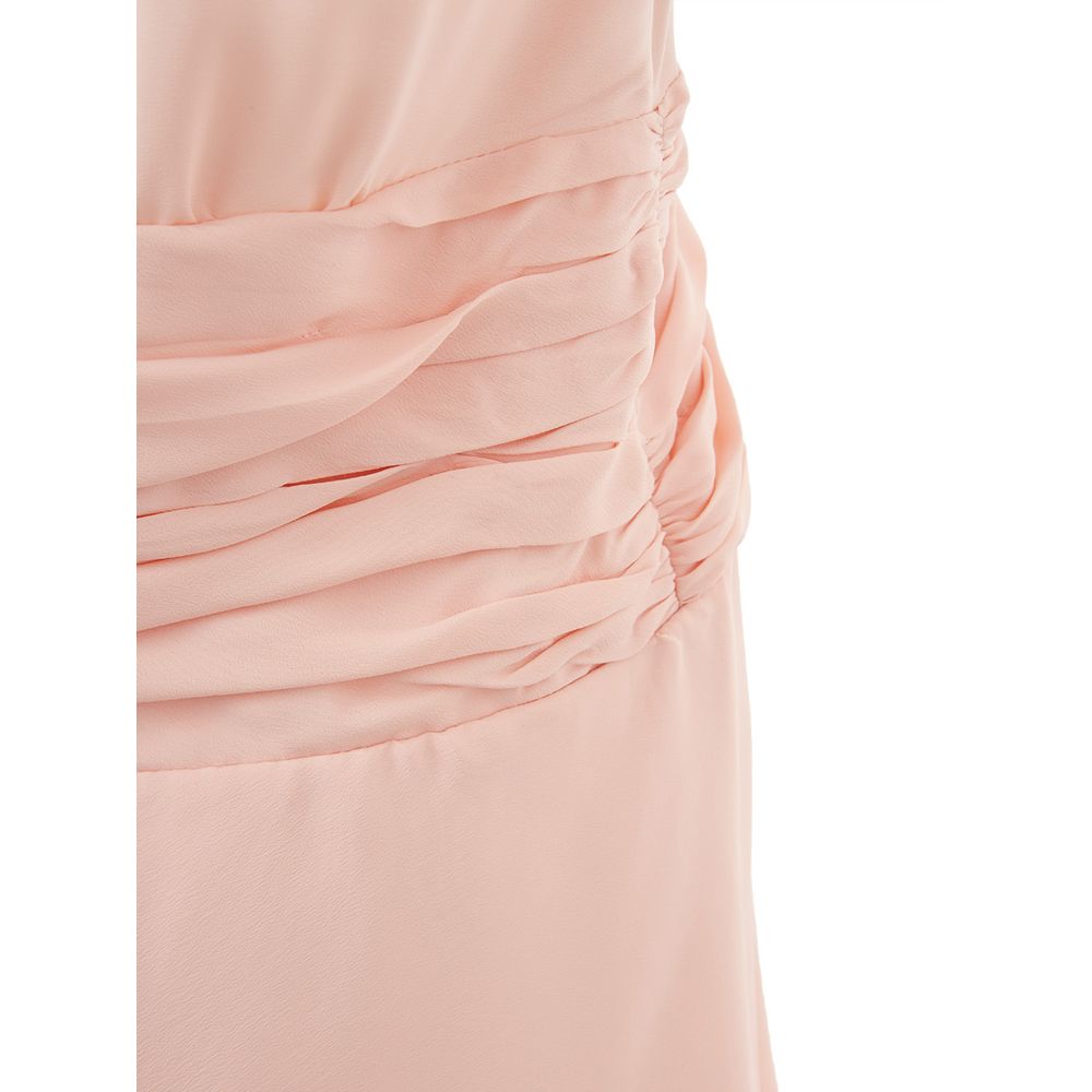 Elegant dress made of pink acetate