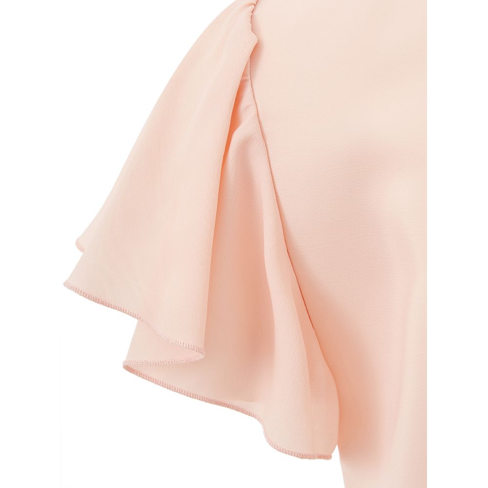 Elegant dress made of pink acetate