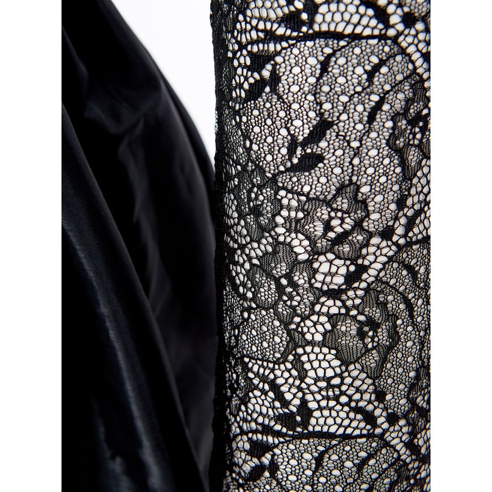 Elegant black polyester dress