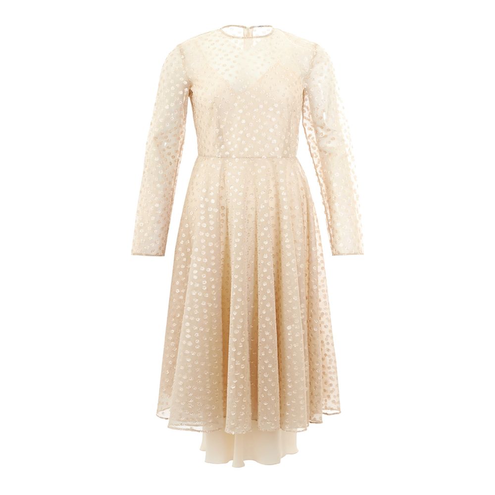 Beige cotton dress Elegance