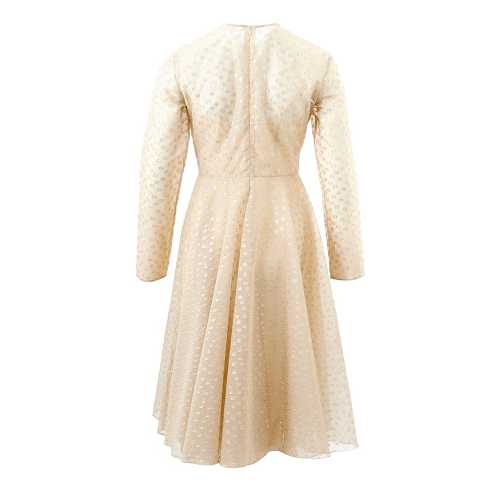 Beige cotton dress Elegance