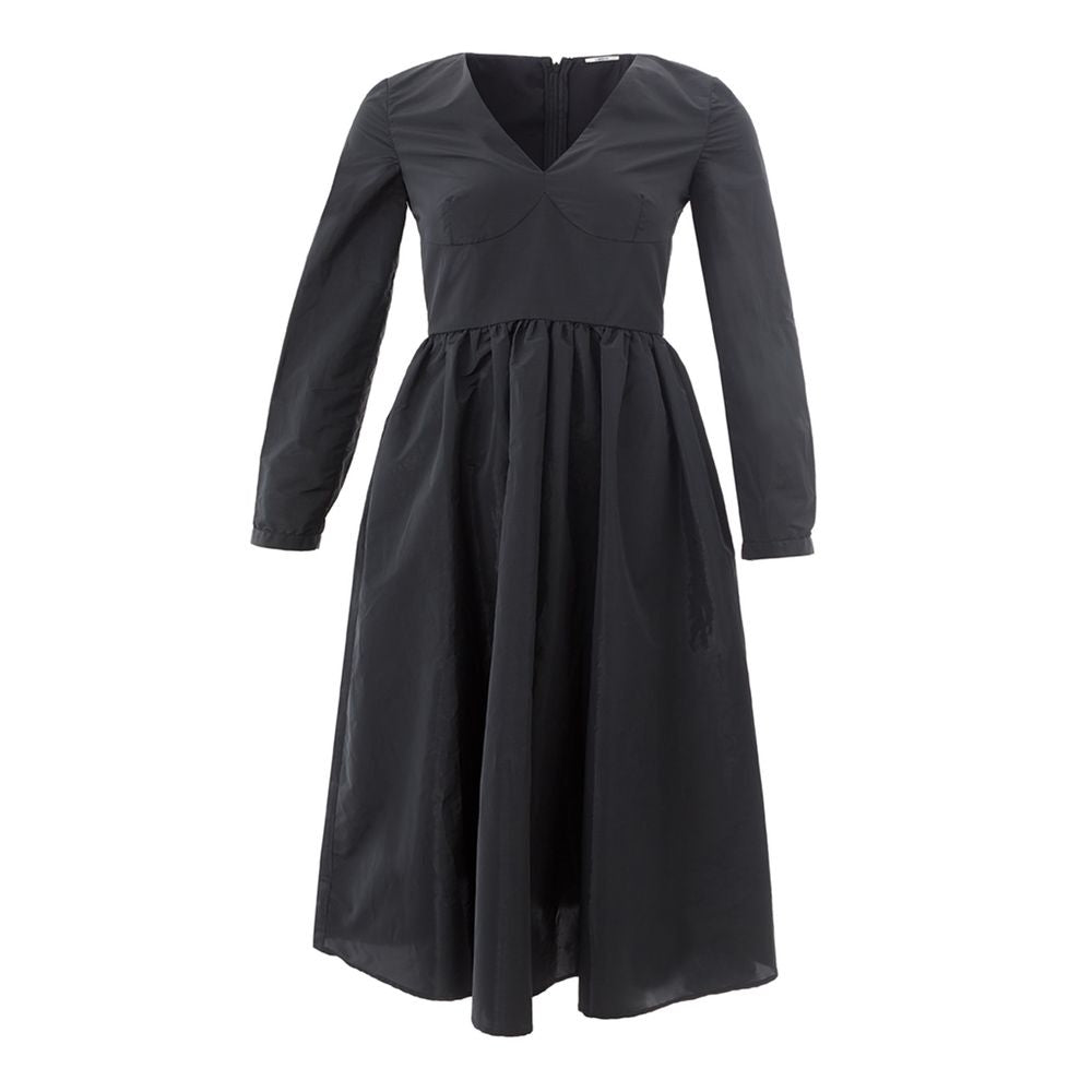 Elegant black polyester dress