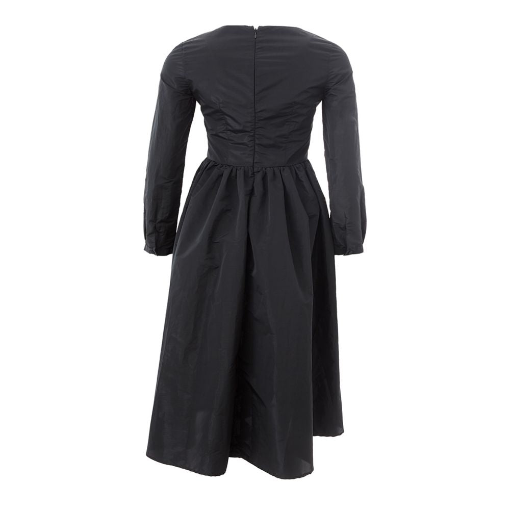 Elegant black polyester dress