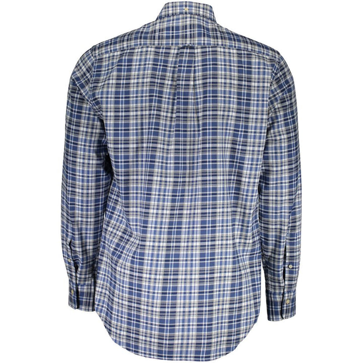 Blue cotton shirt for men