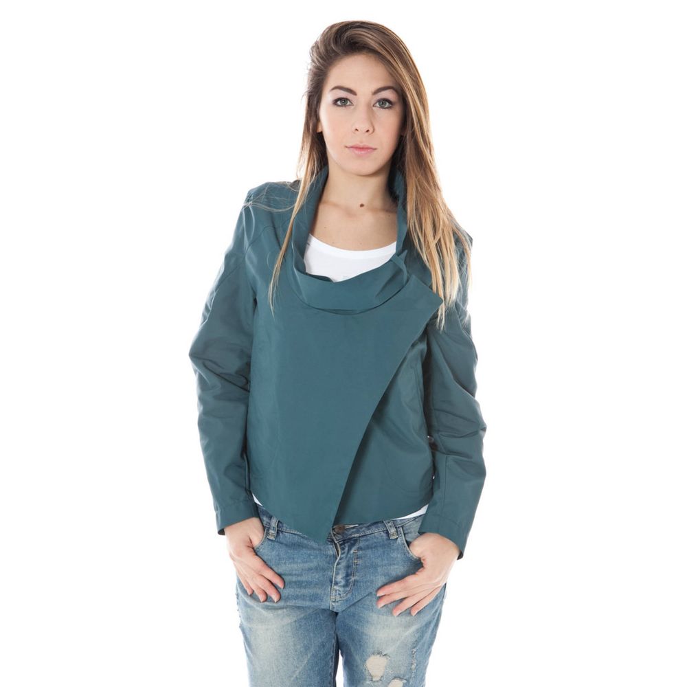 Green polyamide women's jacket