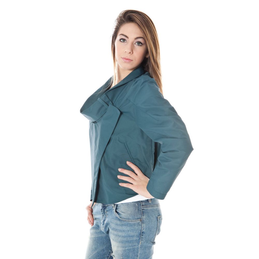 Green polyamide women's jacket