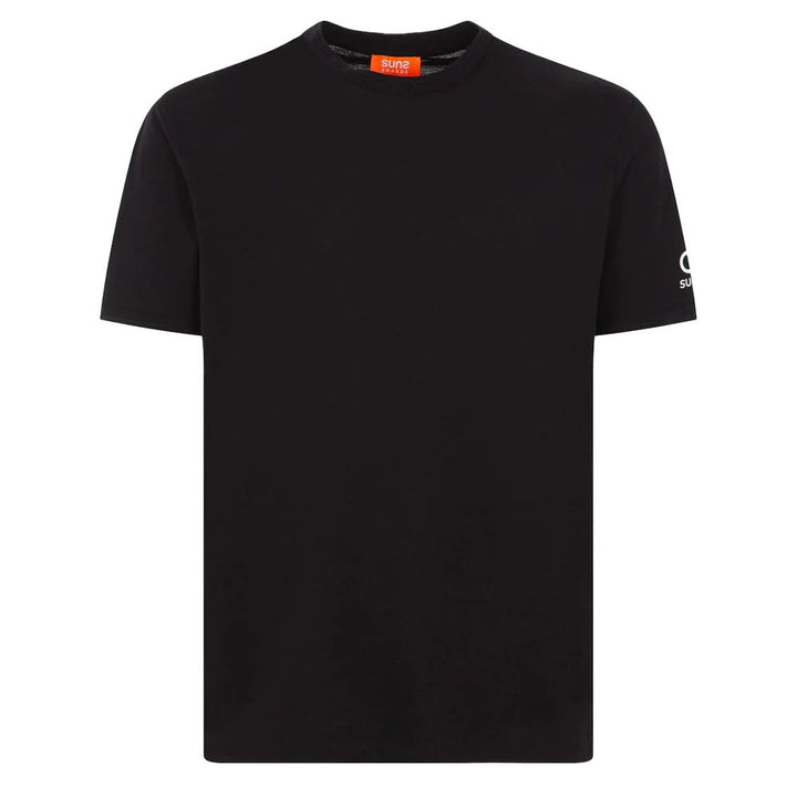 Schwarzes T-Shirt aus Baumwolle