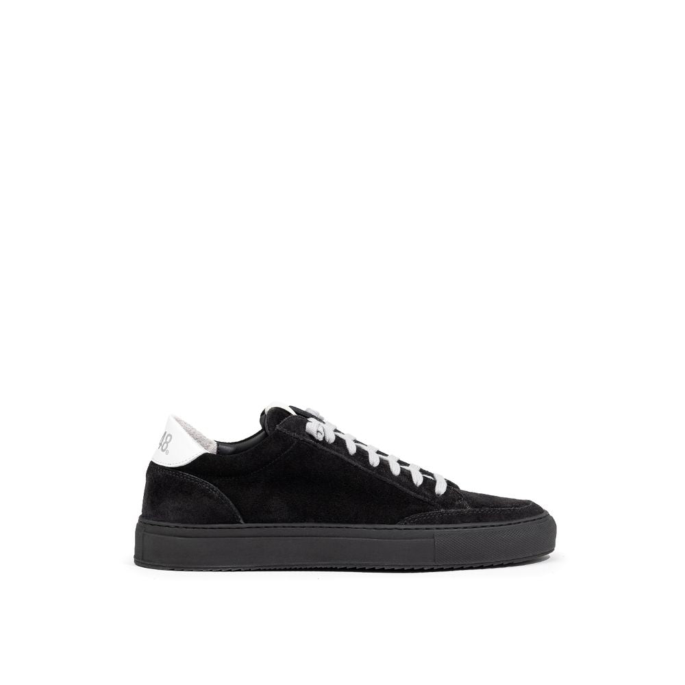 Schwarze Wildleder-Sneaker aus Leder