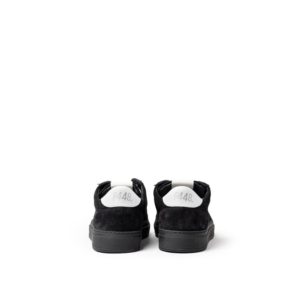 Schwarze Wildleder-Sneaker aus Leder