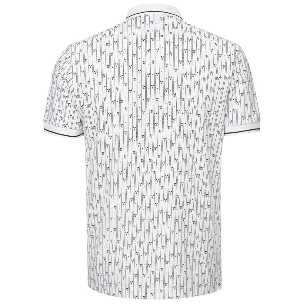 Weißes Baumwoll-Poloshirt