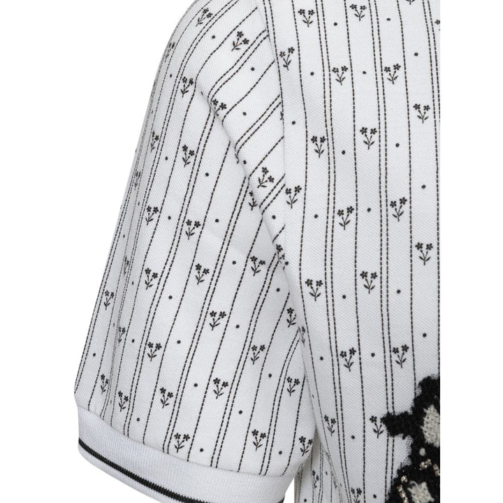 Weißes Baumwoll-Poloshirt