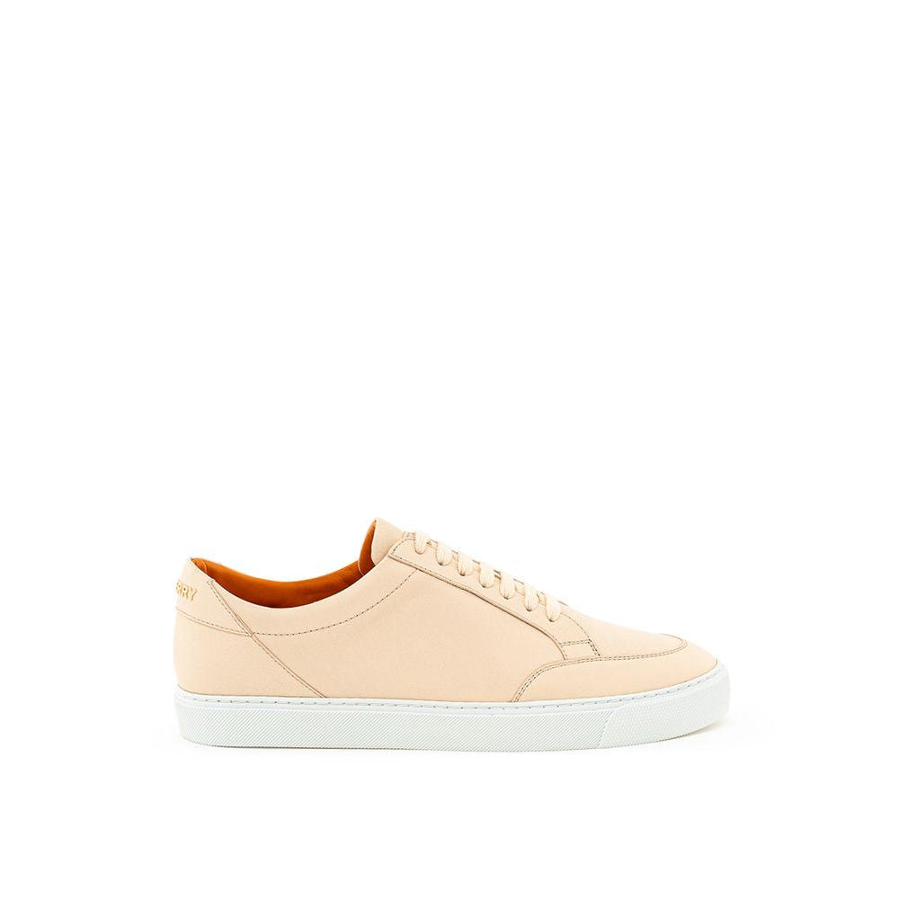 Pink leather sneakers