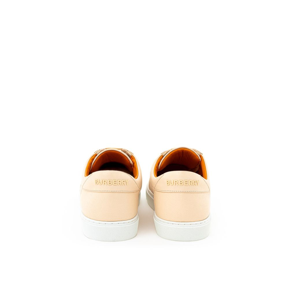 Pink leather sneakers
