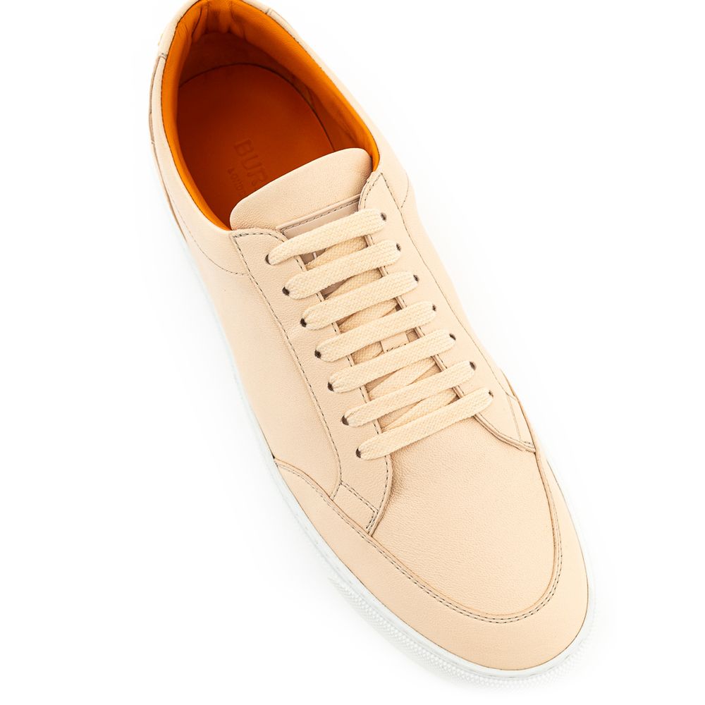 Pink leather sneakers