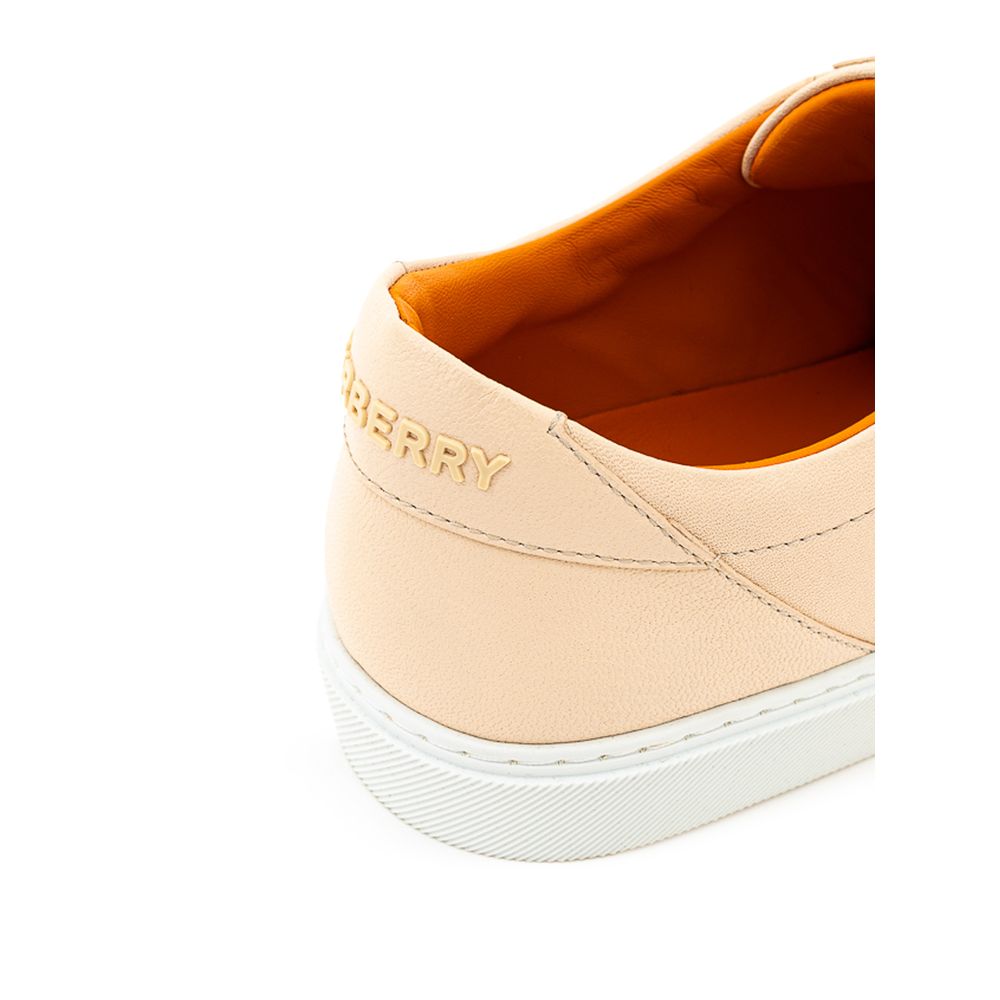 Pink leather sneakers