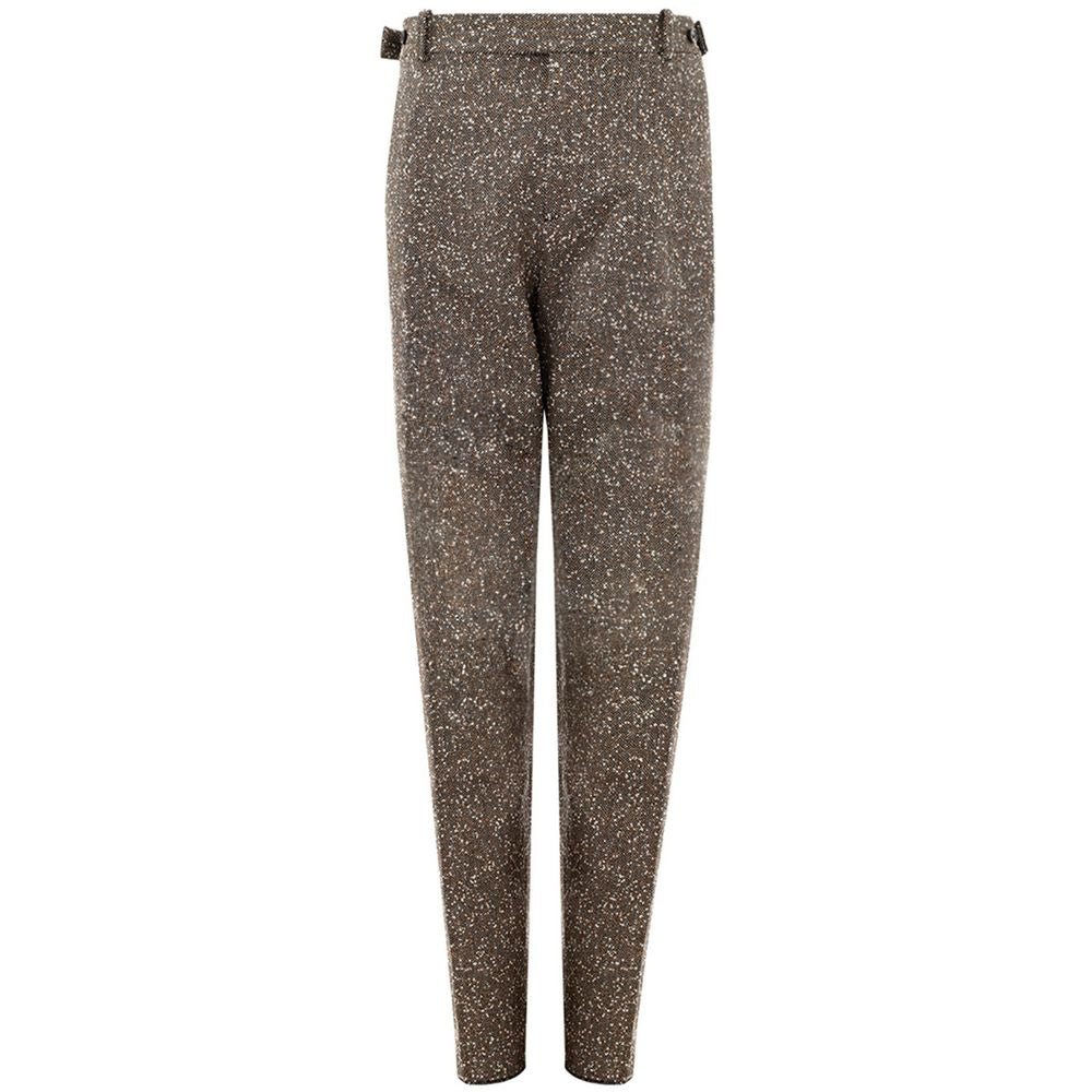 Multicolored viscose trousers for elegant evenings