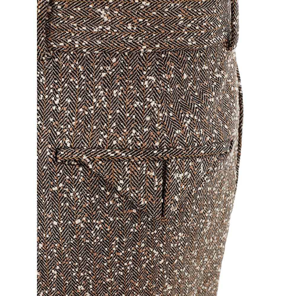 Multicolored viscose trousers for elegant evenings