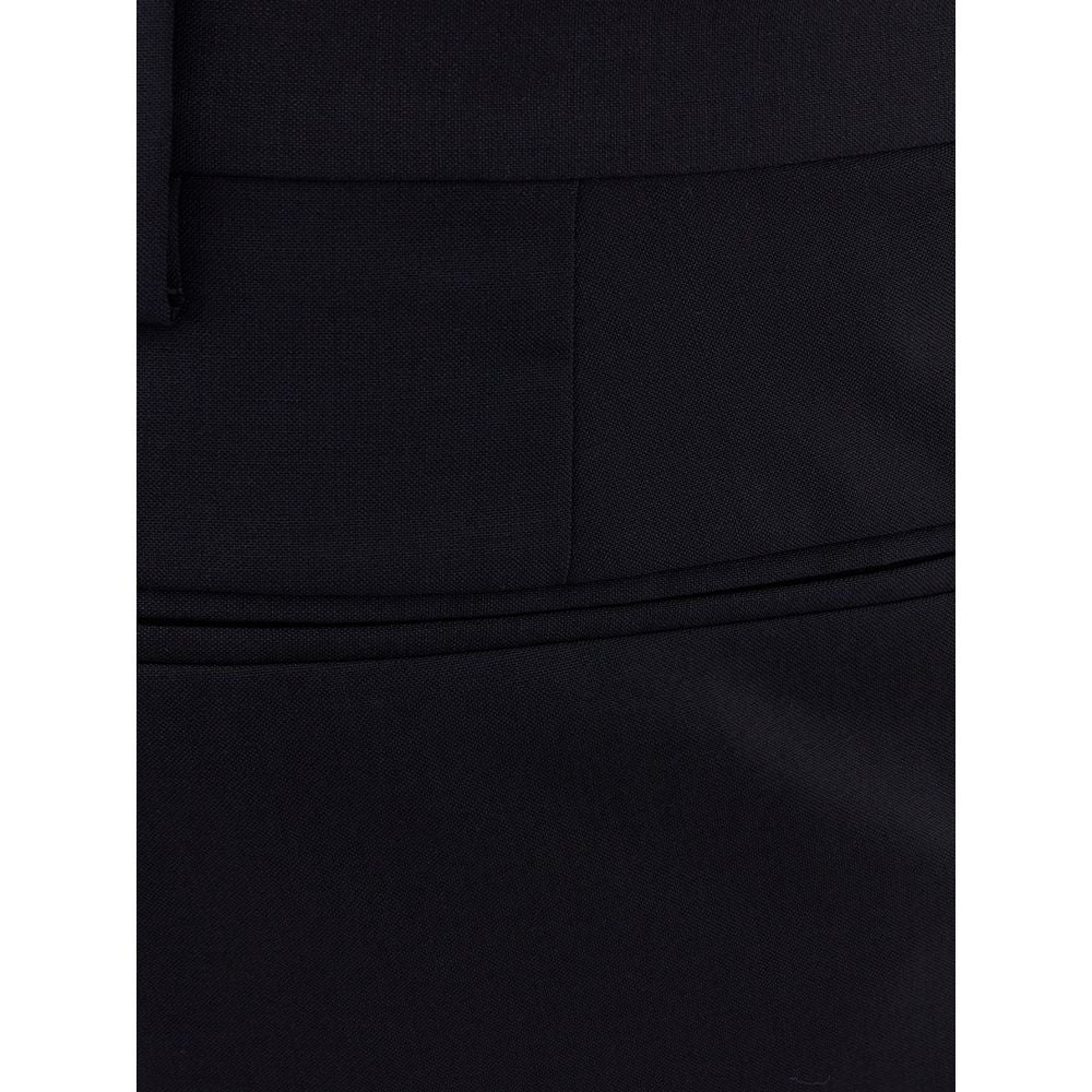 Black wool jeans &amp; trousers