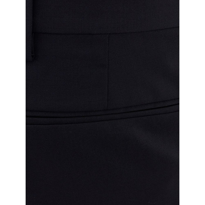 Black wool jeans &amp; trousers