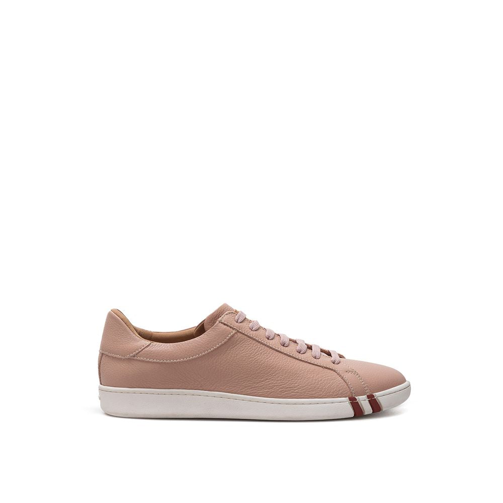 Pink leather sneakers